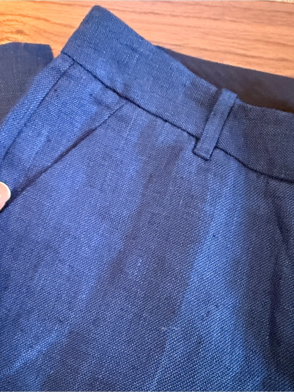 NWT Women's Size 4 The limited 100% Linen Navy Blue Pants Flat Front Casual - Picture 6 of 8